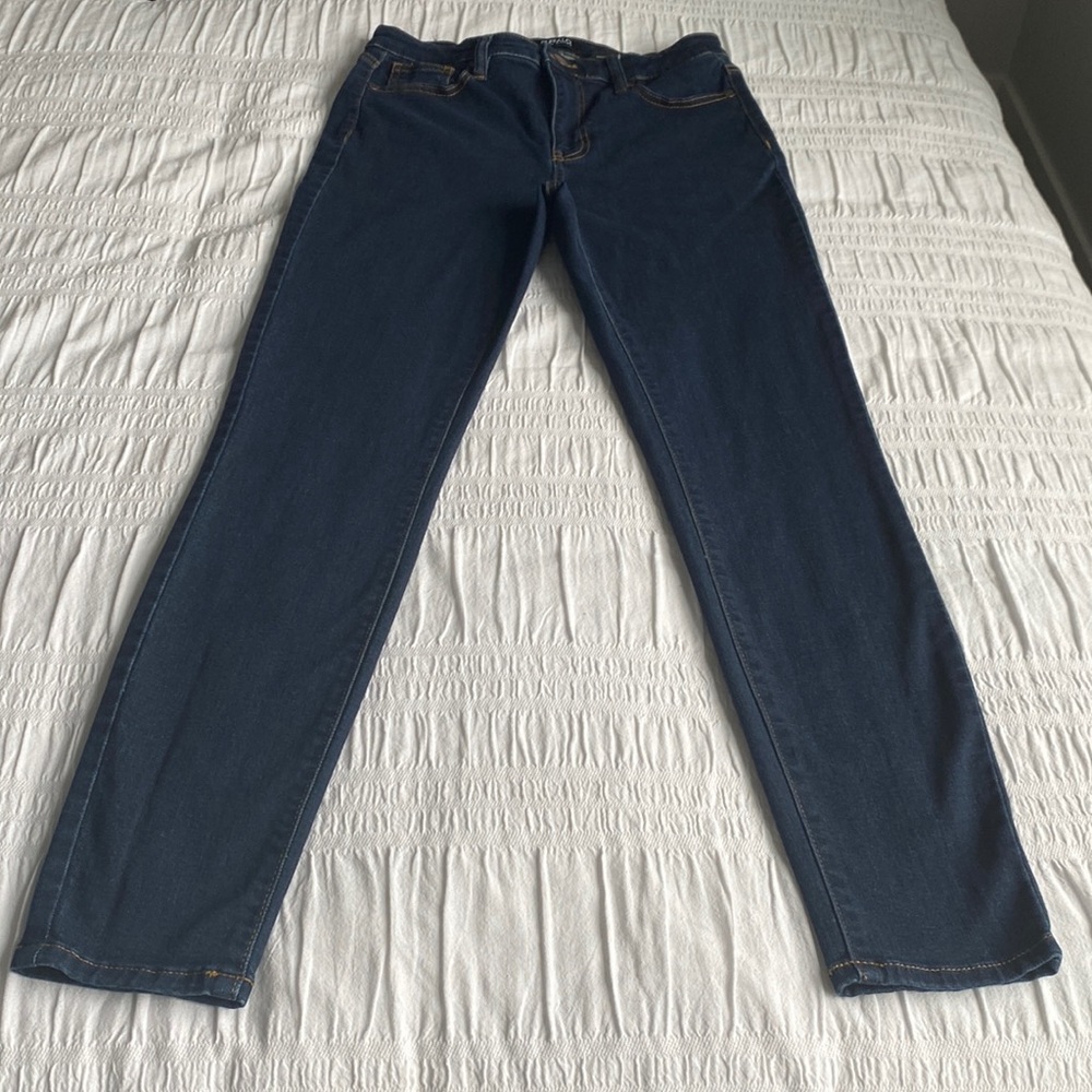 Buffalo David Bitton dark denim high-rise stretch skinny jeans. Size 4.
